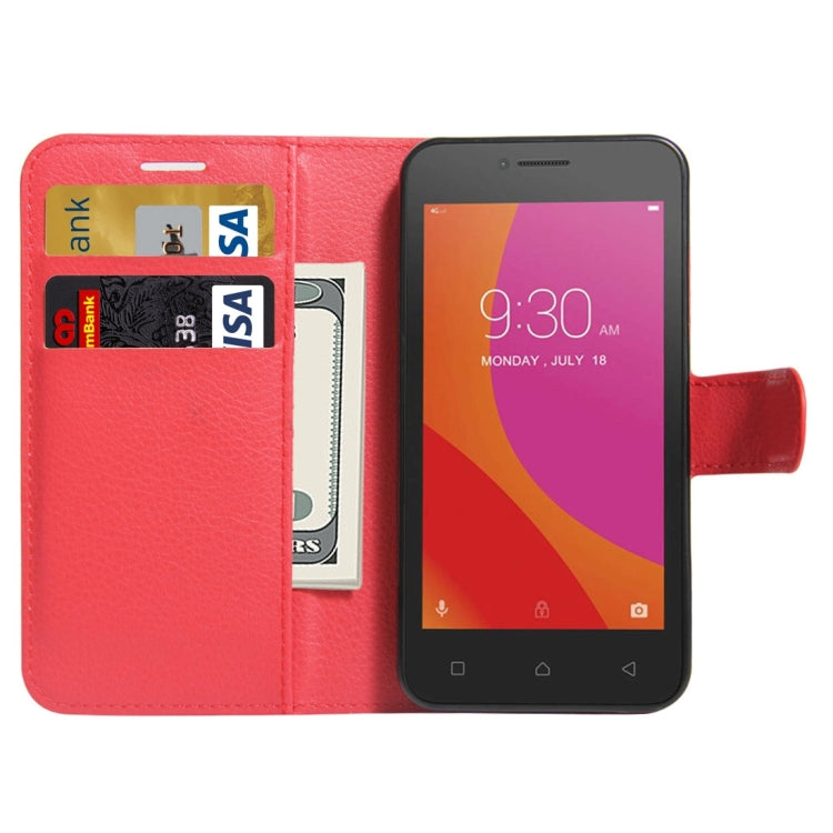 For Lenovo A Plus / A1010a20 Litchi Texture Horizontal Flip PU Leather Case with Holder & Card Slots & Wallet