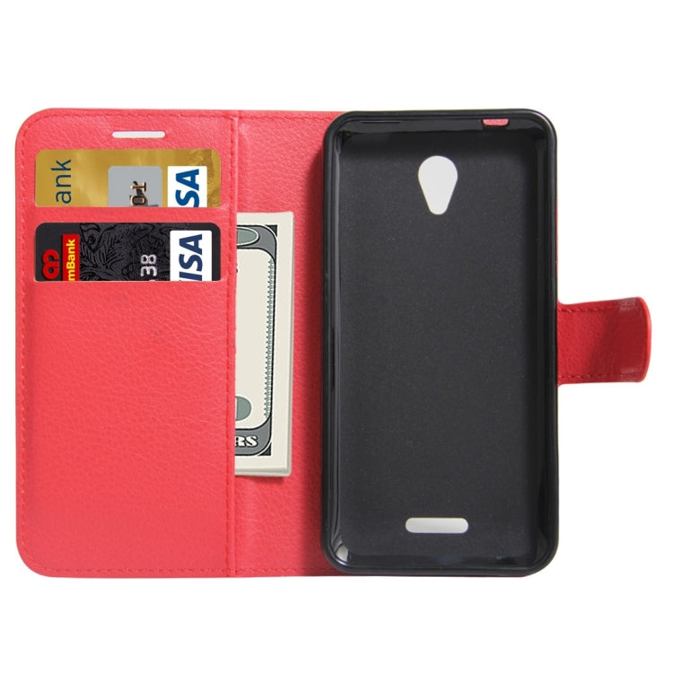 For Lenovo A Plus / A1010a20 Litchi Texture Horizontal Flip PU Leather Case with Holder & Card Slots & Wallet