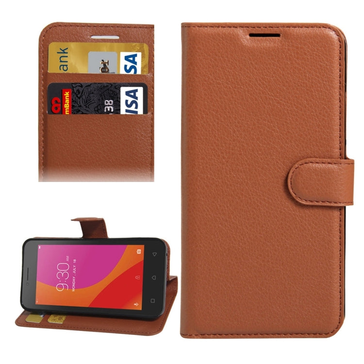 For Lenovo A Plus / A1010a20 Litchi Texture Horizontal Flip PU Leather Case with Holder & Card Slots & Wallet