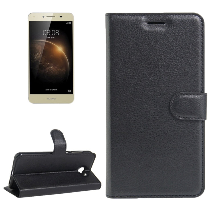 For Huawei Y6 Elite & Y5 II Litchi Texture Horizontal Flip Leather Case with Magnetic Buckle & Holder & Card Slots & Wallet