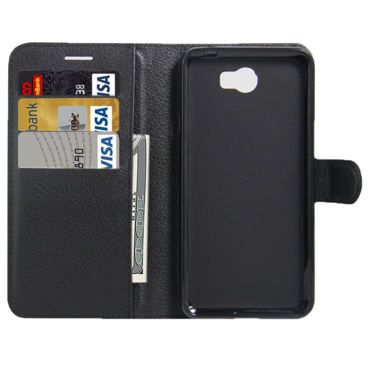 For Huawei Y6 Elite & Y5 II Litchi Texture Horizontal Flip Leather Case with Magnetic Buckle & Holder & Card Slots & Wallet
