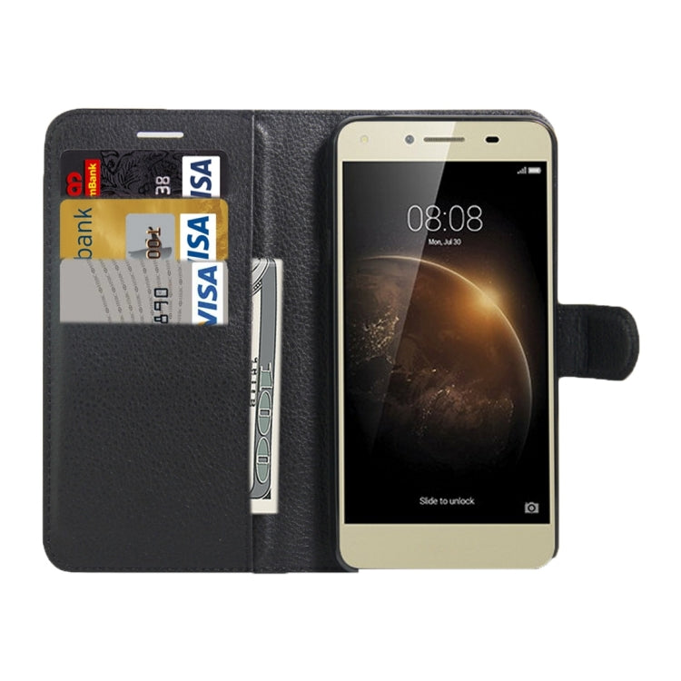 For Huawei Y6 Elite & Y5 II Litchi Texture Horizontal Flip Leather Case with Magnetic Buckle & Holder & Card Slots & Wallet