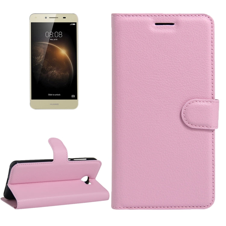 For Huawei Y6 Elite & Y5 II Litchi Texture Horizontal Flip Leather Case with Magnetic Buckle & Holder & Card Slots & Wallet