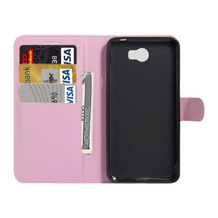 For Huawei Y6 Elite & Y5 II Litchi Texture Horizontal Flip Leather Case with Magnetic Buckle & Holder & Card Slots & Wallet