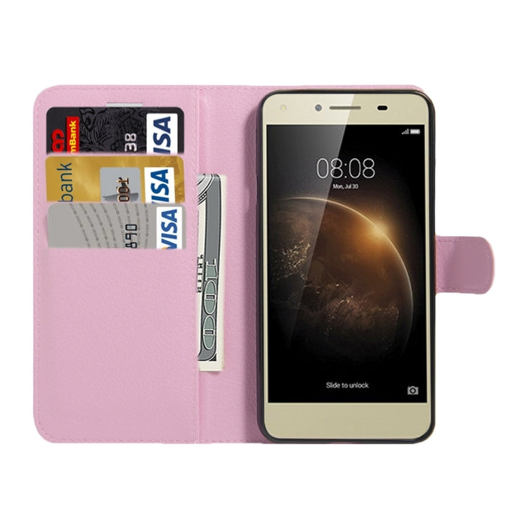For Huawei Y6 Elite & Y5 II Litchi Texture Horizontal Flip Leather Case with Magnetic Buckle & Holder & Card Slots & Wallet