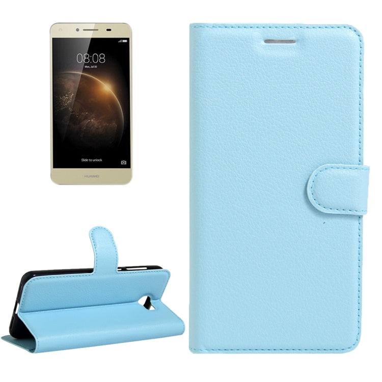 For Huawei Y6 Elite & Y5 II Litchi Texture Horizontal Flip Leather Case with Magnetic Buckle & Holder & Card Slots & Wallet