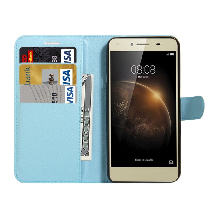 For Huawei Y6 Elite & Y5 II Litchi Texture Horizontal Flip Leather Case with Magnetic Buckle & Holder & Card Slots & Wallet