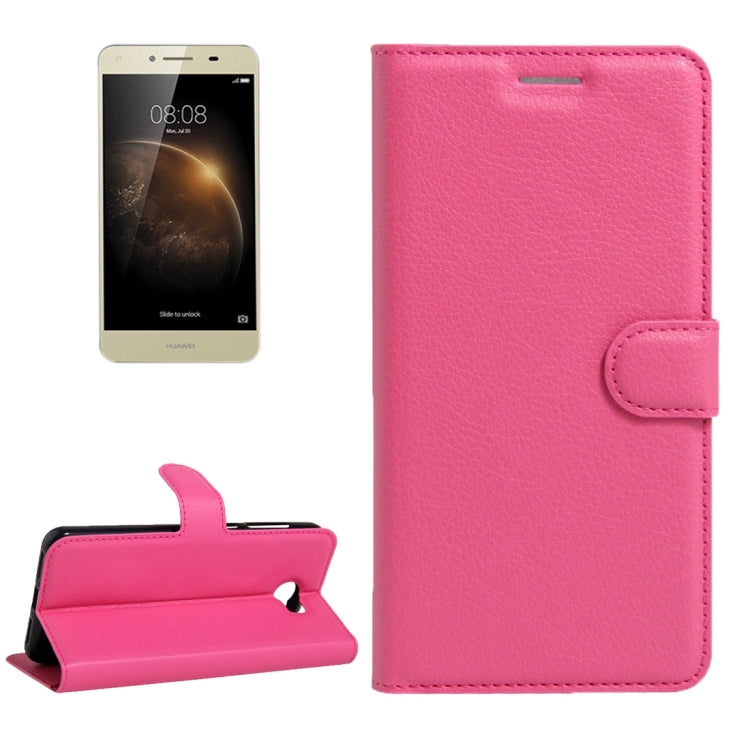 For Huawei Y6 Elite & Y5 II Litchi Texture Horizontal Flip Leather Case with Magnetic Buckle & Holder & Card Slots & Wallet