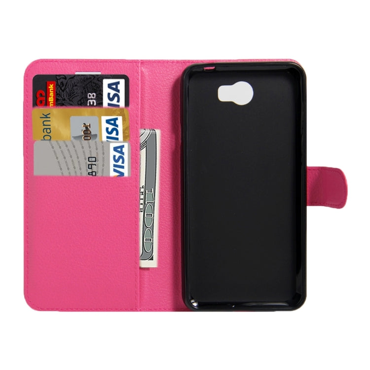 For Huawei Y6 Elite & Y5 II Litchi Texture Horizontal Flip Leather Case with Magnetic Buckle & Holder & Card Slots & Wallet