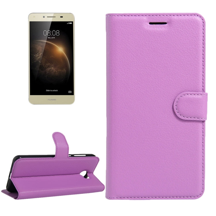 For Huawei Y6 Elite & Y5 II Litchi Texture Horizontal Flip Leather Case with Magnetic Buckle & Holder & Card Slots & Wallet