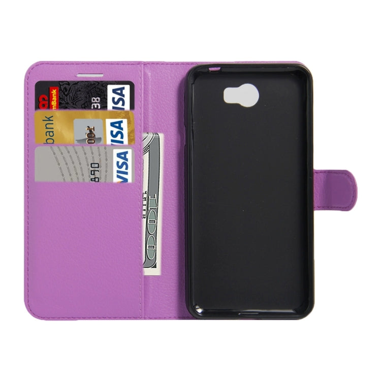 For Huawei Y6 Elite & Y5 II Litchi Texture Horizontal Flip Leather Case with Magnetic Buckle & Holder & Card Slots & Wallet