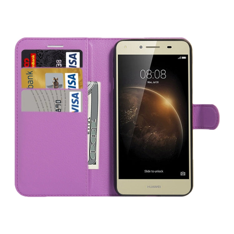 For Huawei Y6 Elite & Y5 II Litchi Texture Horizontal Flip Leather Case with Magnetic Buckle & Holder & Card Slots & Wallet