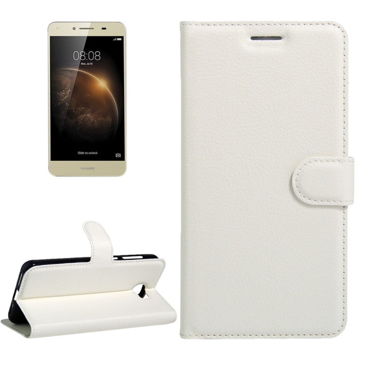 For Huawei Y6 Elite & Y5 II Litchi Texture Horizontal Flip Leather Case with Magnetic Buckle & Holder & Card Slots & Wallet