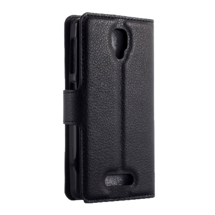 For Lenovo Vibe A Litchi Texture Horizontal Flip Leather Case with Magnetic Buckle & Holder & Card Slots & Wallet