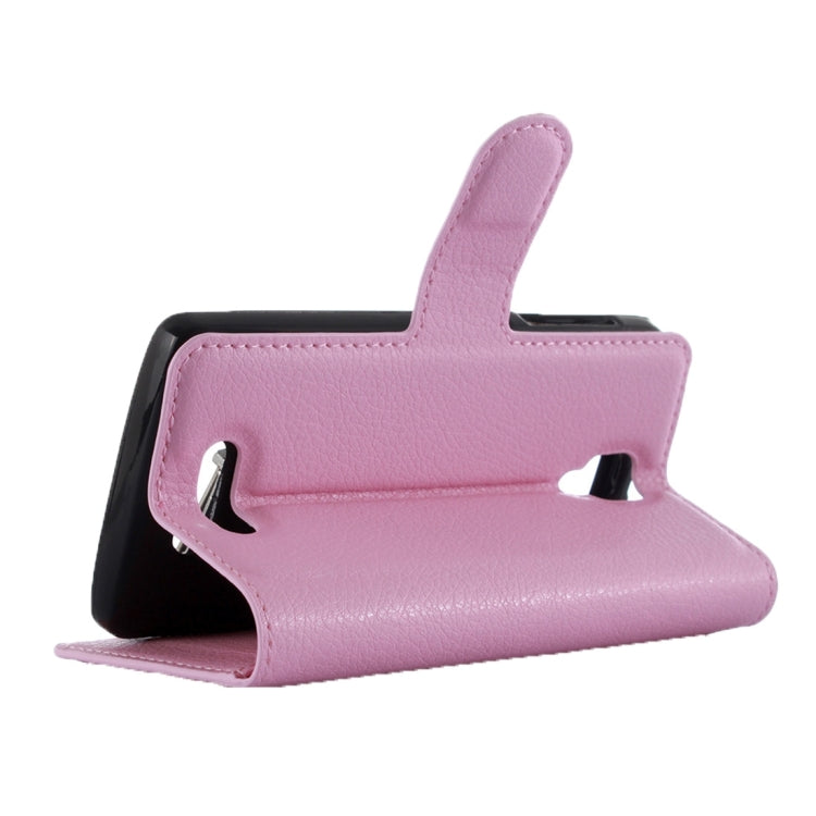 For Lenovo Vibe A Litchi Texture Horizontal Flip Leather Case with Magnetic Buckle & Holder & Card Slots & Wallet