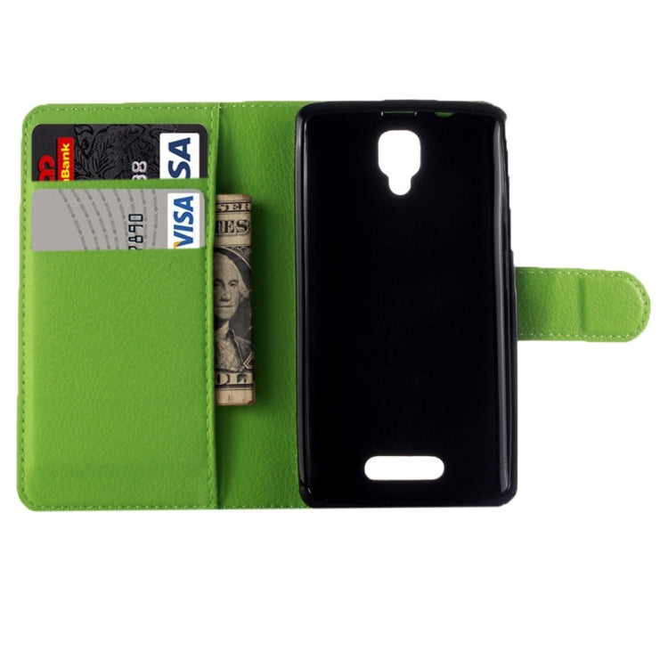 For Lenovo Vibe A Litchi Texture Horizontal Flip Leather Case with Magnetic Buckle & Holder & Card Slots & Wallet