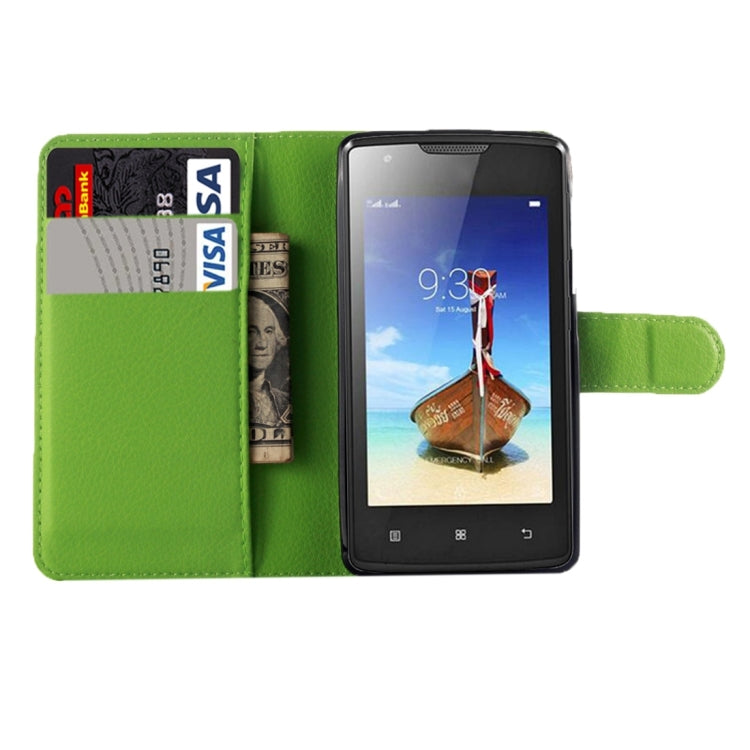 For Lenovo Vibe A Litchi Texture Horizontal Flip Leather Case with Magnetic Buckle & Holder & Card Slots & Wallet