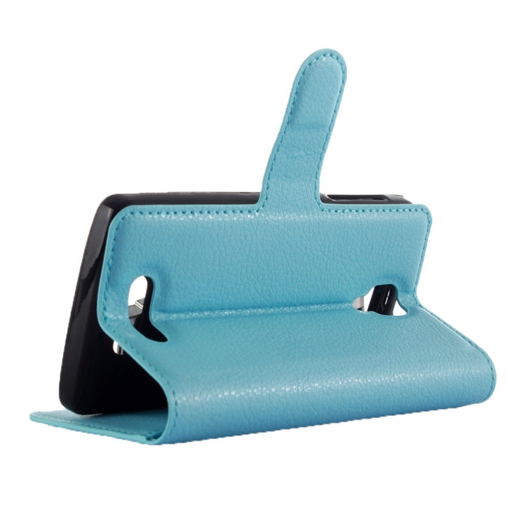 For Lenovo Vibe A Litchi Texture Horizontal Flip Leather Case with Magnetic Buckle & Holder & Card Slots & Wallet