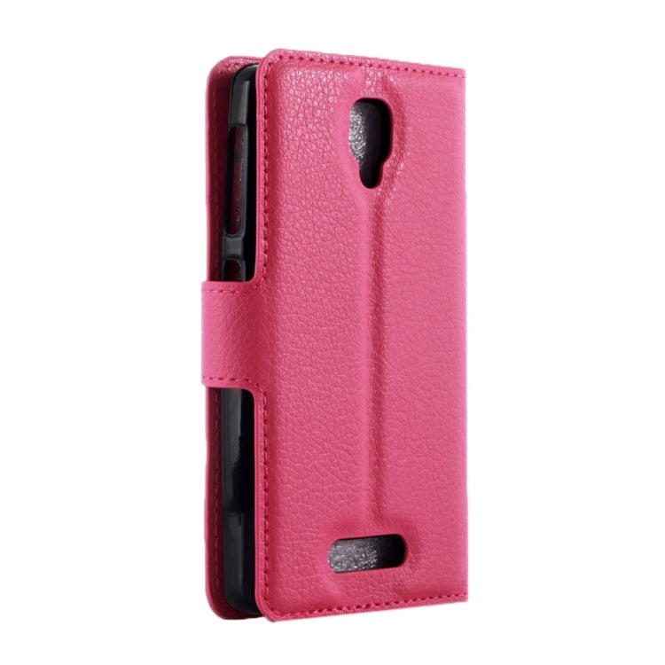 For Lenovo Vibe A Litchi Texture Horizontal Flip Leather Case with Magnetic Buckle & Holder & Card Slots & Wallet