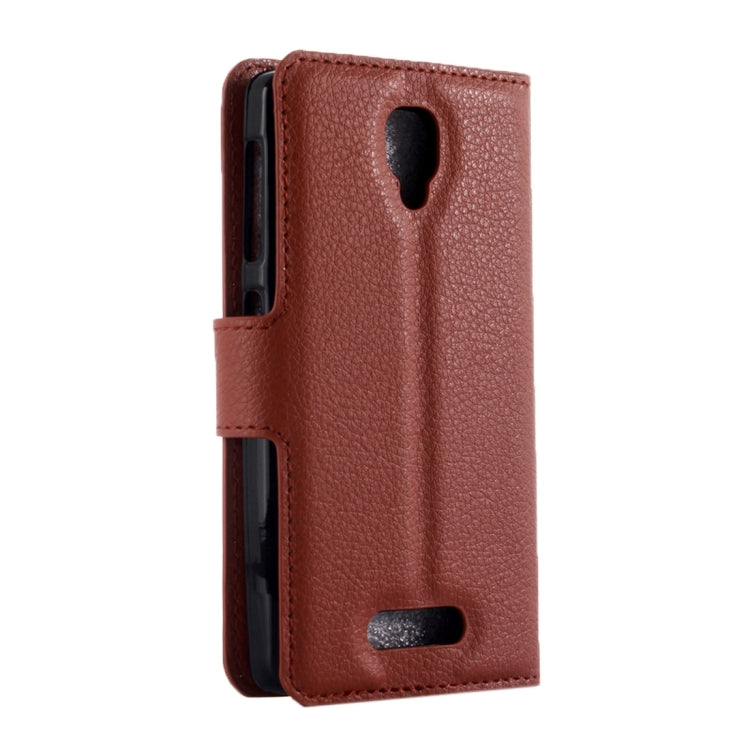For Lenovo Vibe A Litchi Texture Horizontal Flip Leather Case with Magnetic Buckle & Holder & Card Slots & Wallet