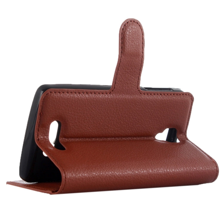 For Lenovo Vibe A Litchi Texture Horizontal Flip Leather Case with Magnetic Buckle & Holder & Card Slots & Wallet