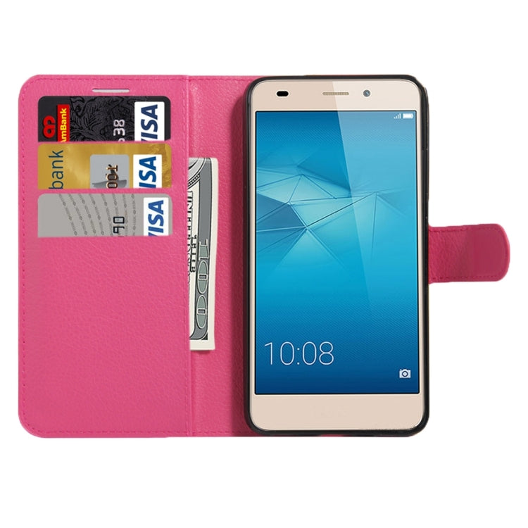 For Huawei Honor 5c European Edition Litchi Texture Horizontal Flip Leather Case with Magnetic Buckle & Holder & Card Slots & Wallet