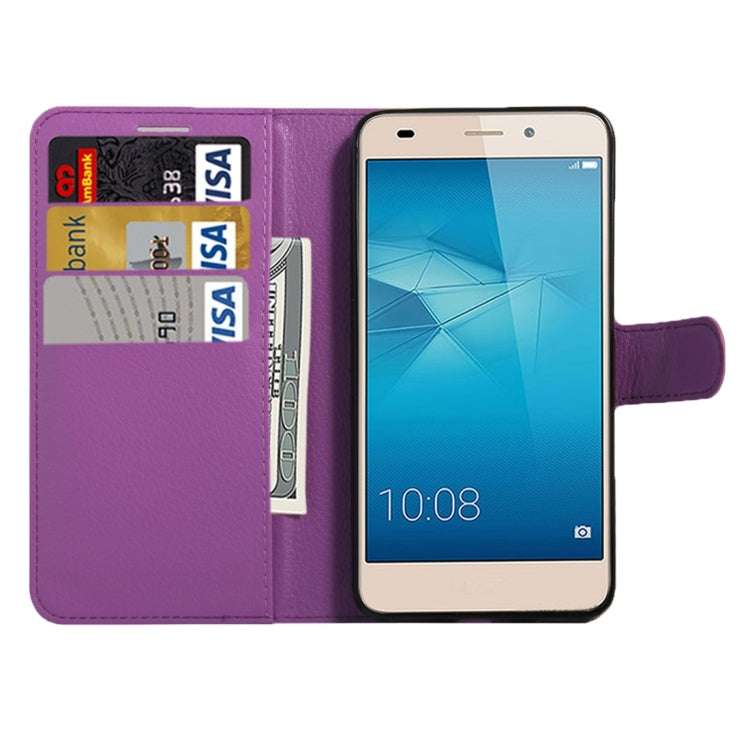 For Huawei Honor 5c European Edition Litchi Texture Horizontal Flip Leather Case with Magnetic Buckle & Holder & Card Slots & Wallet