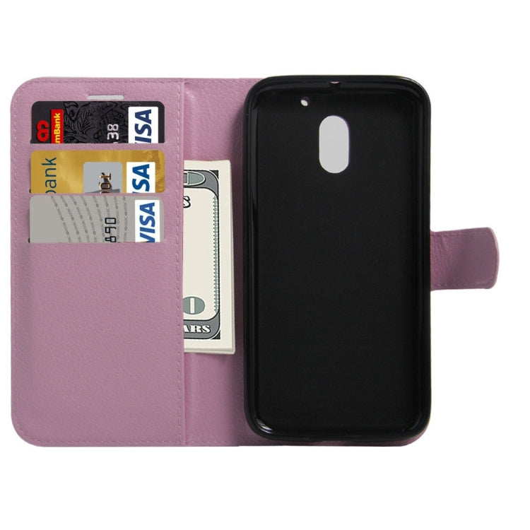 For Motorola Moto E3 Power Litchi Texture Horizontal Flip PU Leather Case with Holder & Card Slots & Wallet