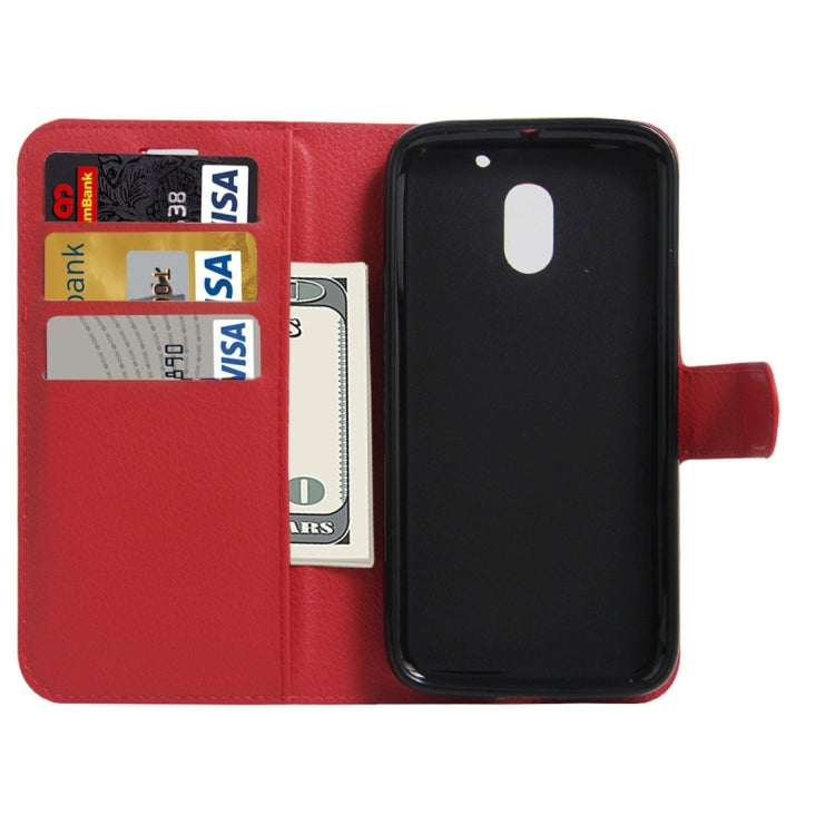For Motorola Moto E3 Power Litchi Texture Horizontal Flip PU Leather Case with Holder & Card Slots & Wallet