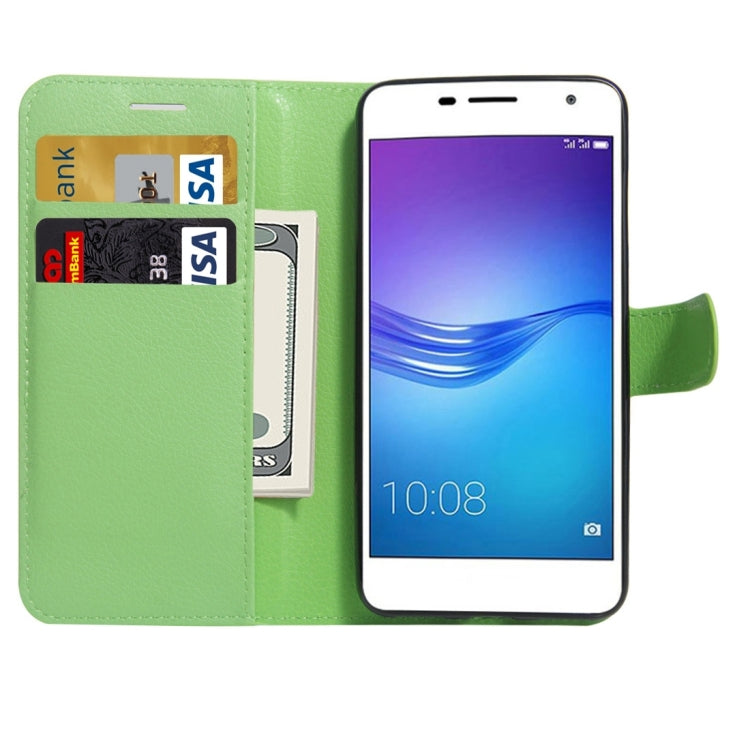 For Huawei Enjoy 6 Litchi Texture Horizontal Flip PU Leather Case with Holder & Card Slots & Wallet