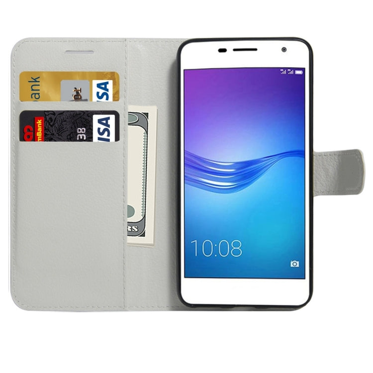 For Huawei Enjoy 6 Litchi Texture Horizontal Flip PU Leather Case with Holder & Card Slots & Wallet