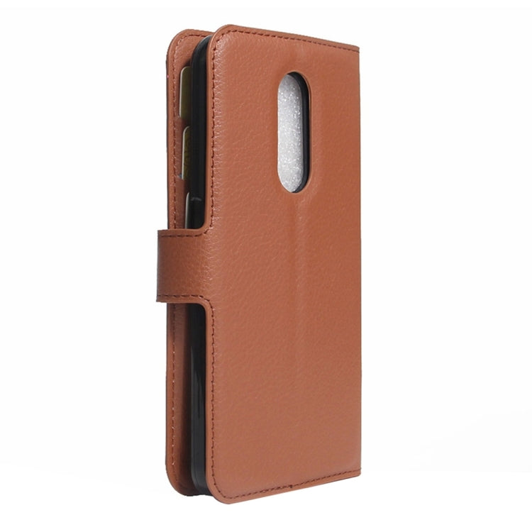 For Huawei Enjoy 6 Litchi Texture Horizontal Flip PU Leather Case with Holder & Card Slots & Wallet