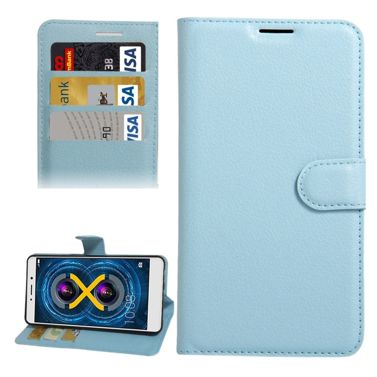 For Huawei Honor 6x (2016) Litchi Texture Horizontal Flip PU Leather Case with Holder & Card Slots & Wallet