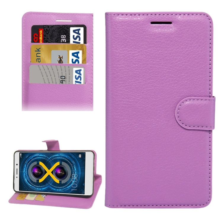 For Huawei Honor 6x (2016) Litchi Texture Horizontal Flip PU Leather Case with Holder & Card Slots & Wallet