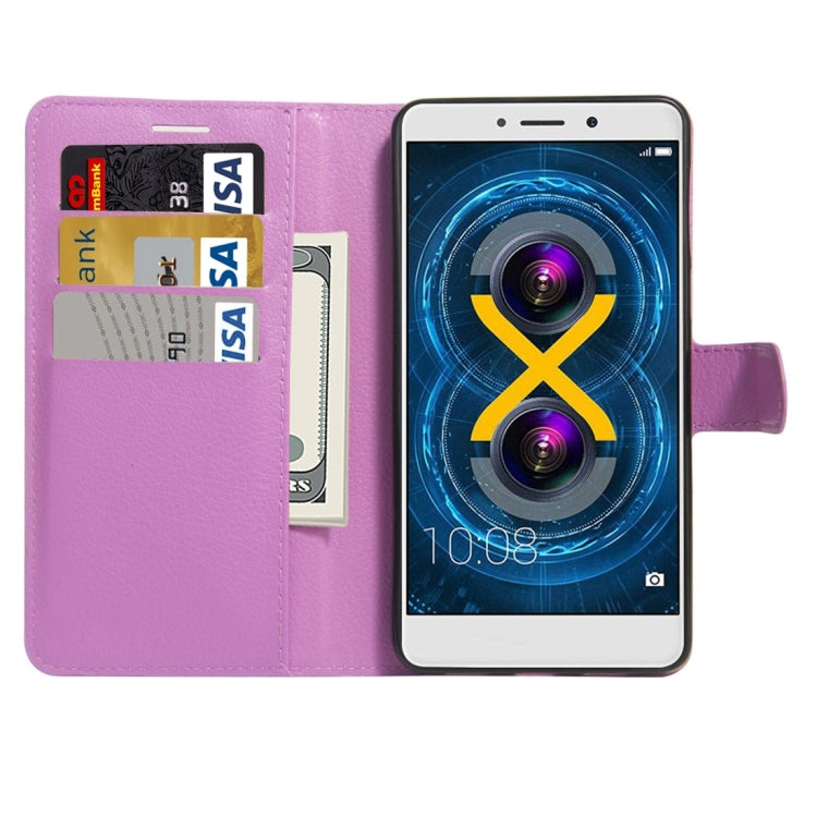 For Huawei Honor 6x (2016) Litchi Texture Horizontal Flip PU Leather Case with Holder & Card Slots & Wallet