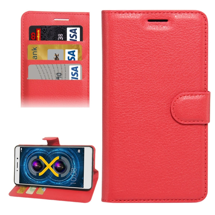 For Huawei Honor 6x (2016) Litchi Texture Horizontal Flip PU Leather Case with Holder & Card Slots & Wallet