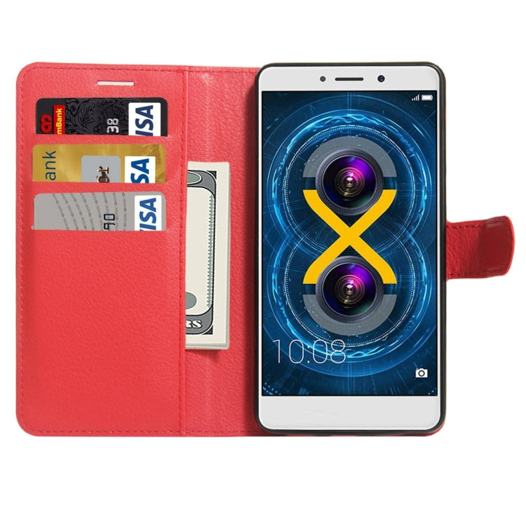 For Huawei Honor 6x (2016) Litchi Texture Horizontal Flip PU Leather Case with Holder & Card Slots & Wallet