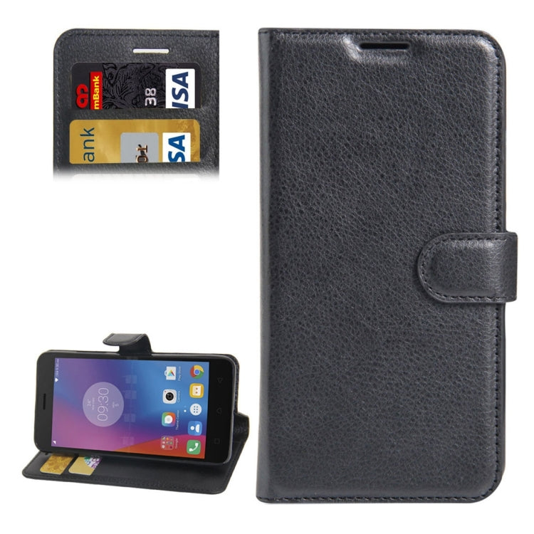 For Lenovo K6 Litchi Texture Horizontal Flip PU Leather Case with Holder & Card Slots & Wallet