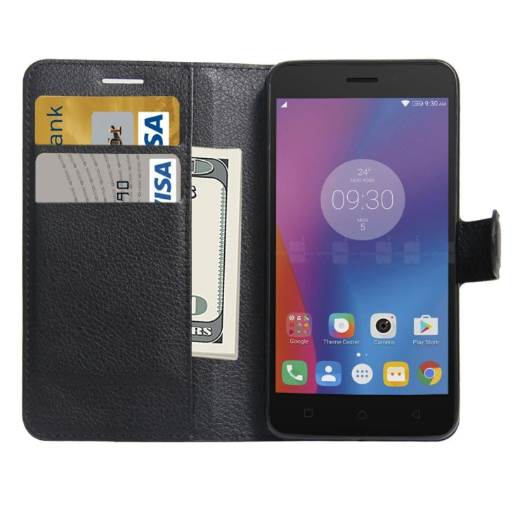 For Lenovo K6 Litchi Texture Horizontal Flip PU Leather Case with Holder & Card Slots & Wallet