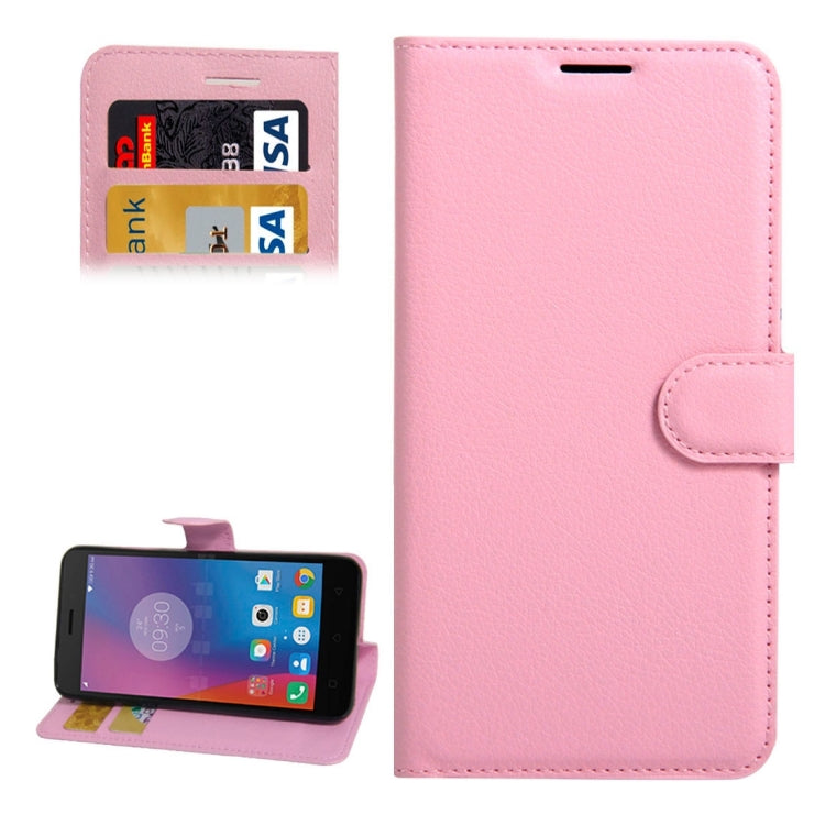 For Lenovo K6 Litchi Texture Horizontal Flip PU Leather Case with Holder & Card Slots & Wallet
