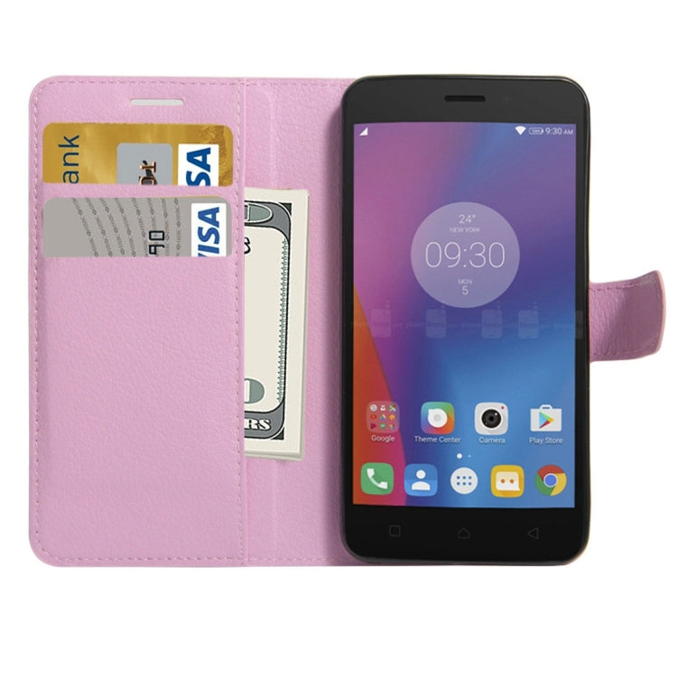For Lenovo K6 Litchi Texture Horizontal Flip PU Leather Case with Holder & Card Slots & Wallet