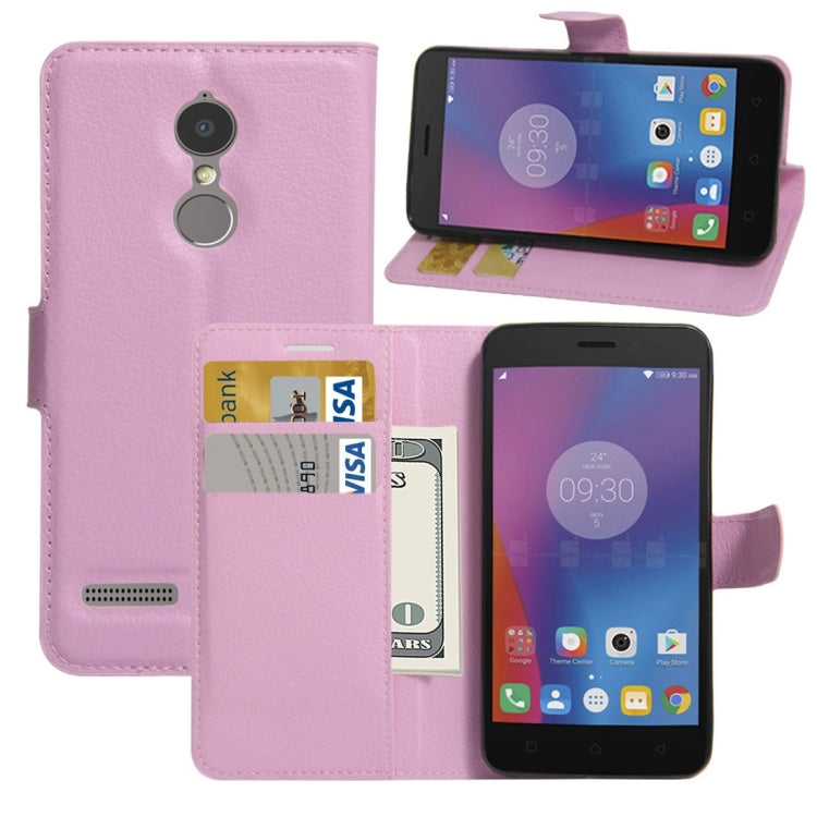 For Lenovo K6 Litchi Texture Horizontal Flip PU Leather Case with Holder & Card Slots & Wallet