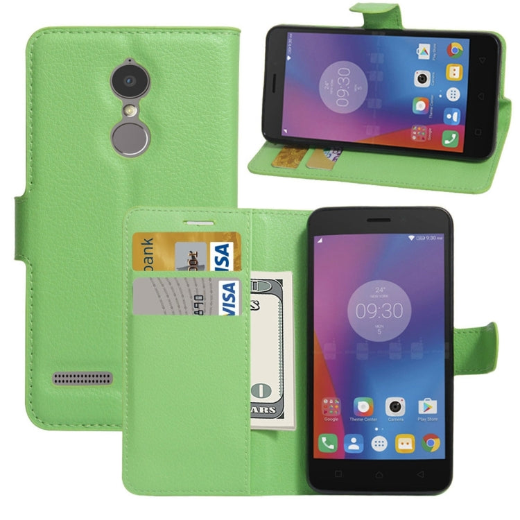 For Lenovo K6 Litchi Texture Horizontal Flip PU Leather Case with Holder & Card Slots & Wallet