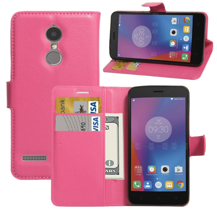 For Lenovo K6 Litchi Texture Horizontal Flip PU Leather Case with Holder & Card Slots & Wallet