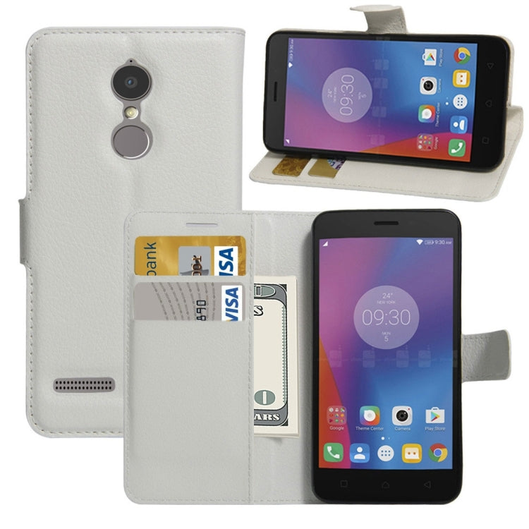 For Lenovo K6 Litchi Texture Horizontal Flip PU Leather Case with Holder & Card Slots & Wallet