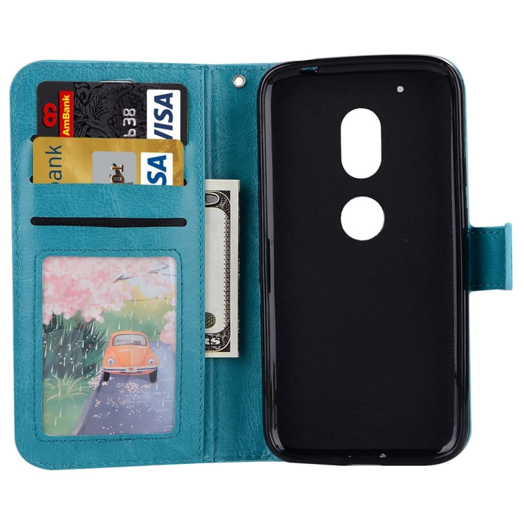 For Motorola Moto G4 Play Crazy Horse Texture Horizontal Flip PU Leather Case with Holder & Card Slots & Wallet & Photo Frame & Lanyard