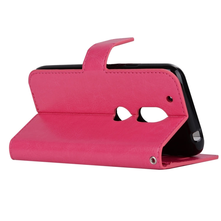 For Motorola Moto G4 Play Crazy Horse Texture Horizontal Flip PU Leather Case with Holder & Card Slots & Wallet & Photo Frame & Lanyard