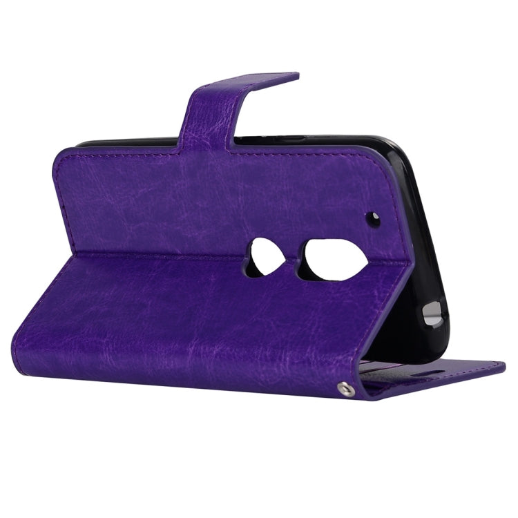 For Motorola Moto G4 Play Crazy Horse Texture Horizontal Flip PU Leather Case with Holder & Card Slots & Wallet & Photo Frame & Lanyard