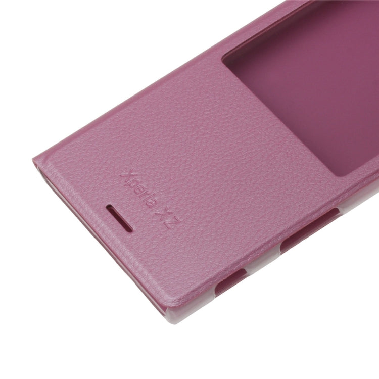For Sony Xperia XZ Litchi Texture Horizontal Flip PU Leather Case with Call Display ID