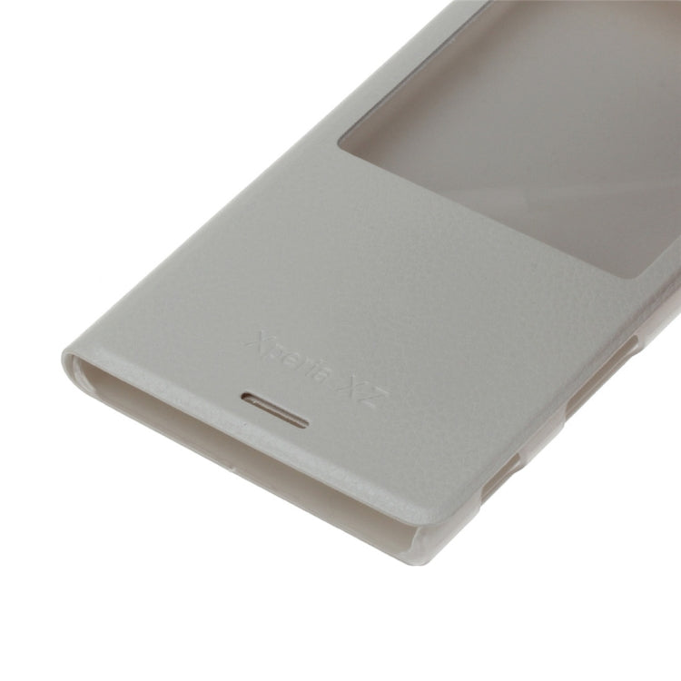 For Sony Xperia XZ Litchi Texture Horizontal Flip PU Leather Case with Call Display ID